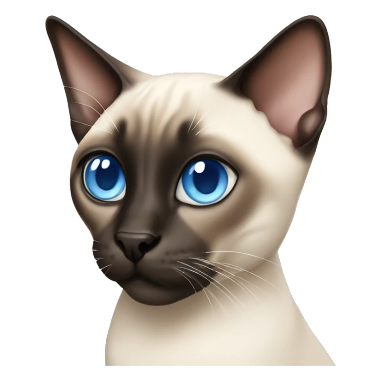 siamese with blue eyes cat sticker
