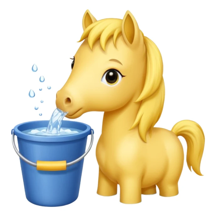 yellow pony drinking sticker