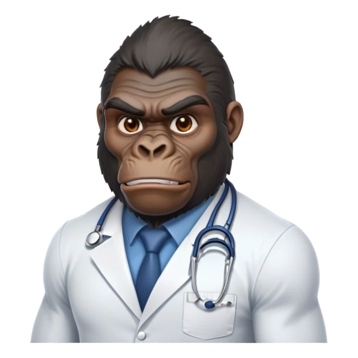 super buff doctor gorilla sticker