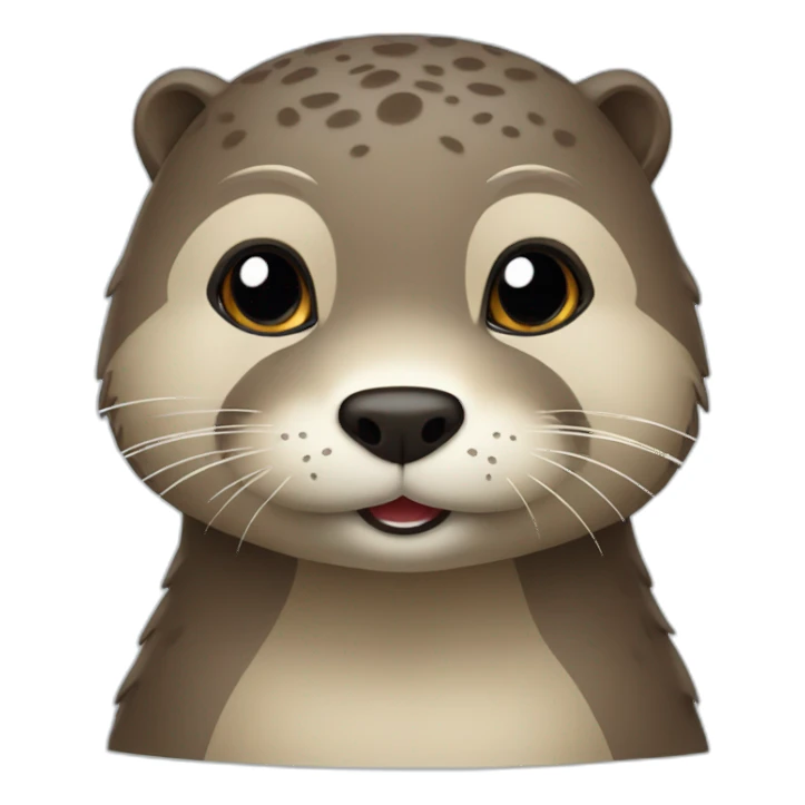 loutre avec oursin  sticker