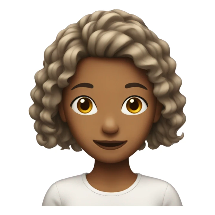 Girl with hear sticker