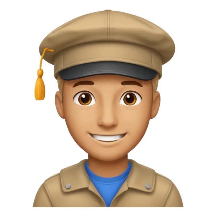 A MOTIVATIONAL GUY WITH A CAP ON sticker