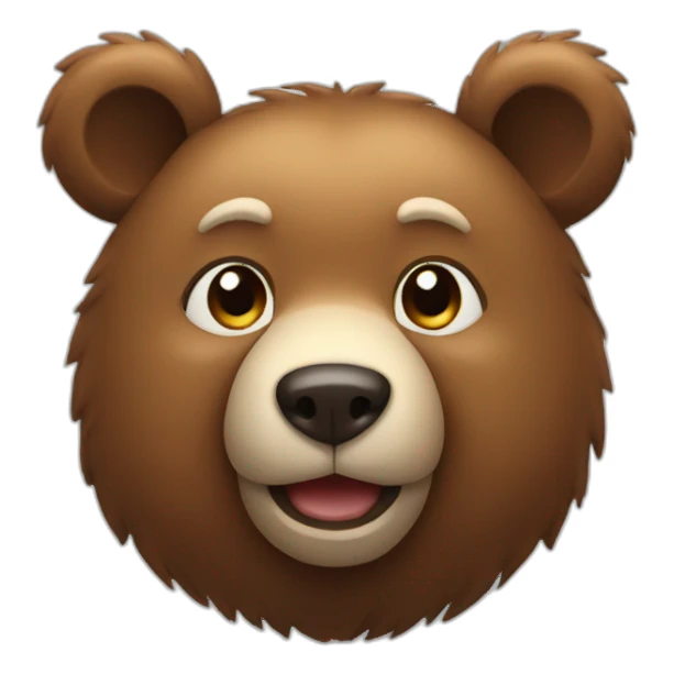 bear with square smile sticker