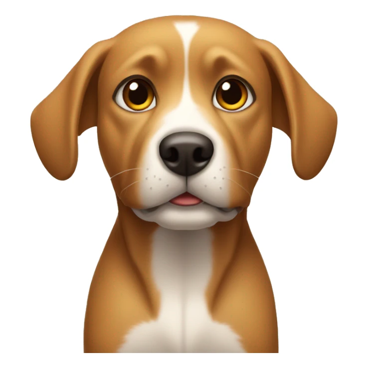 Perro sorprendido muñeco animado sticker