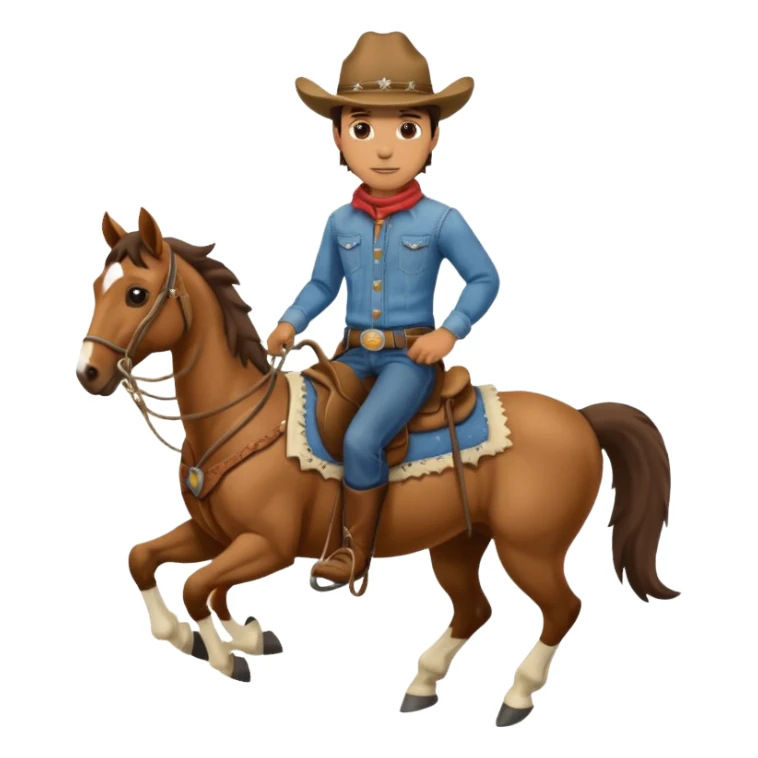 covboy on the horse man  sticker