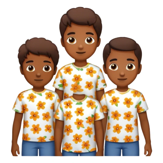 boys in flower shirts sticker
