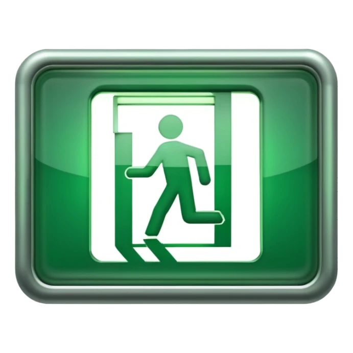 Emergency Exit Symbol sticker