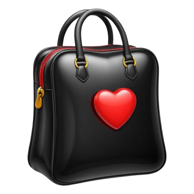 black inflated bag with red accent sticker