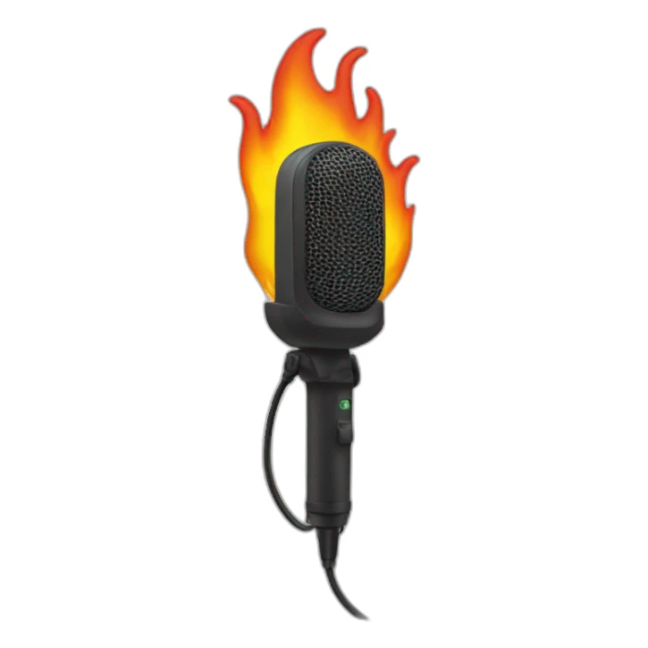 Fire microphone sticker