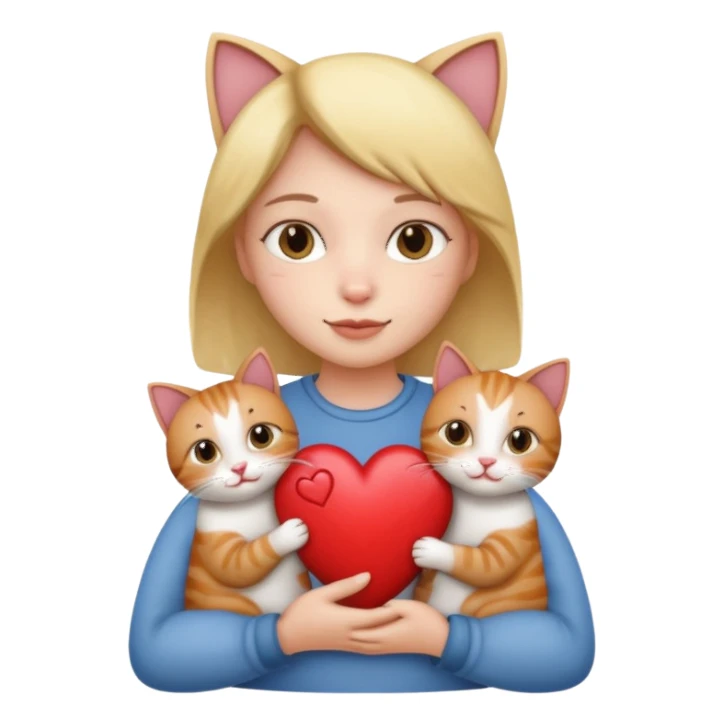 coeur et chats sticker