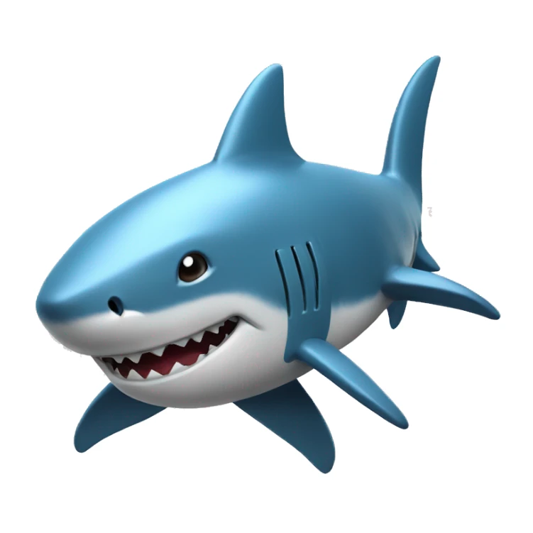 Shark flying in a space ship  sticker