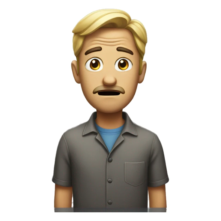 very confused man sticker