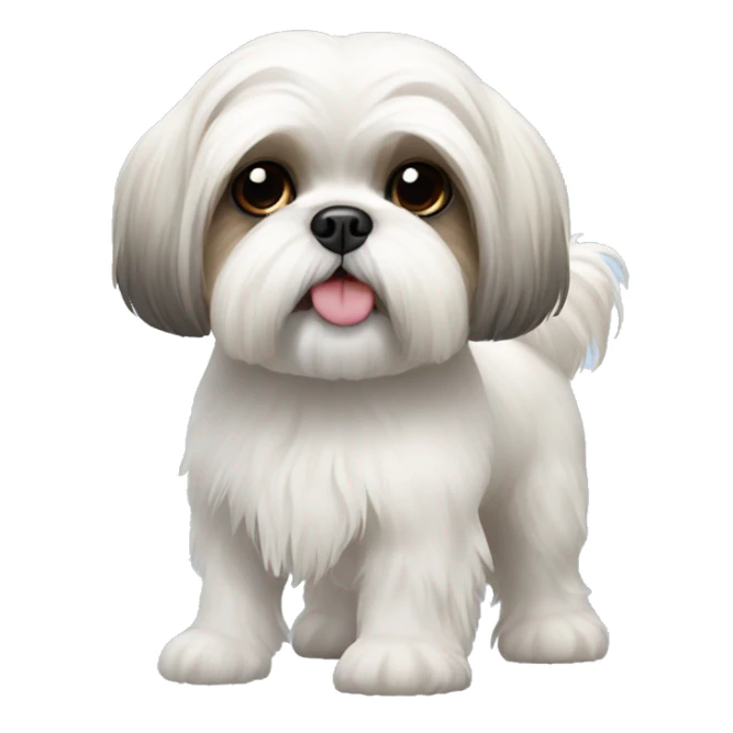 White shih tzu sticker