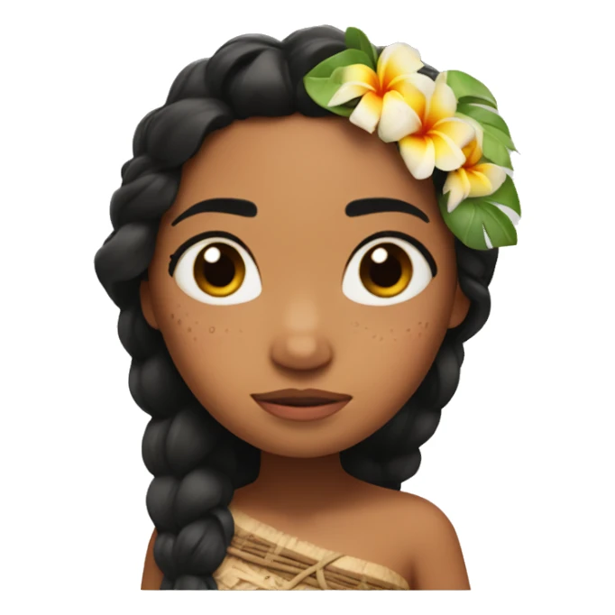 moana with closed eyes sticker