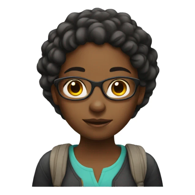 Black girl doing math  sticker