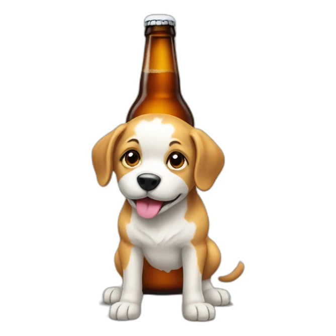 Chien bière sticker