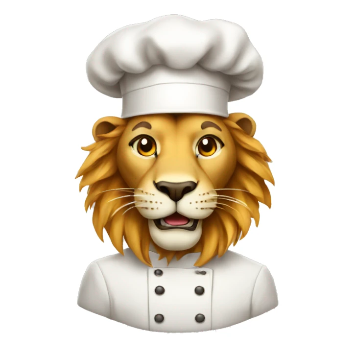 lion in a chef's hat sticker
