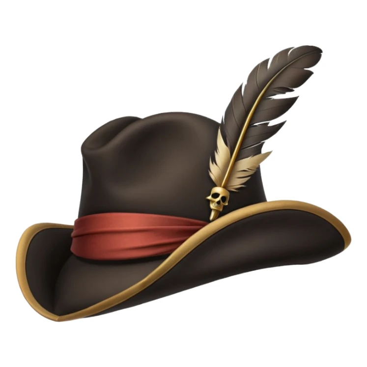 pirate hat with feather sticker