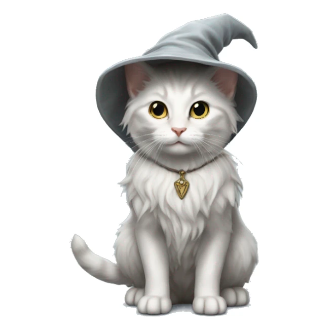 kitten gandalf magic sticker
