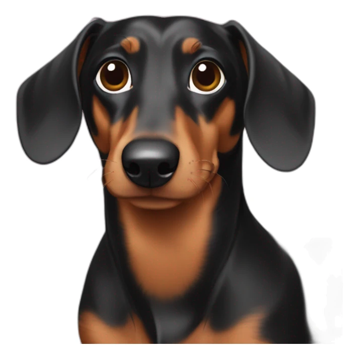 a dachshund with vynils sticker