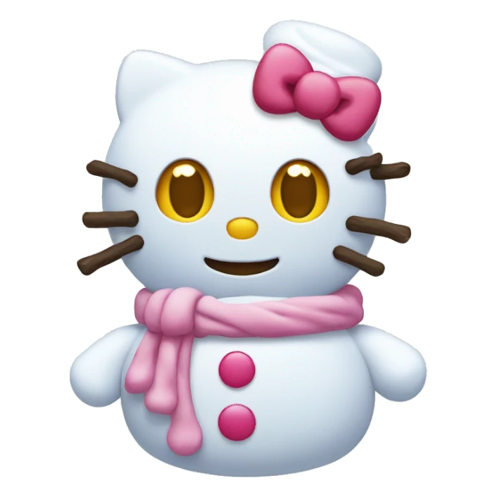 Hello kitty snow man  sticker