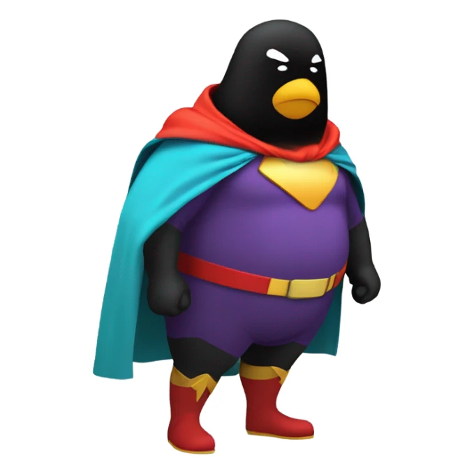 Fat Robin superhero sticker