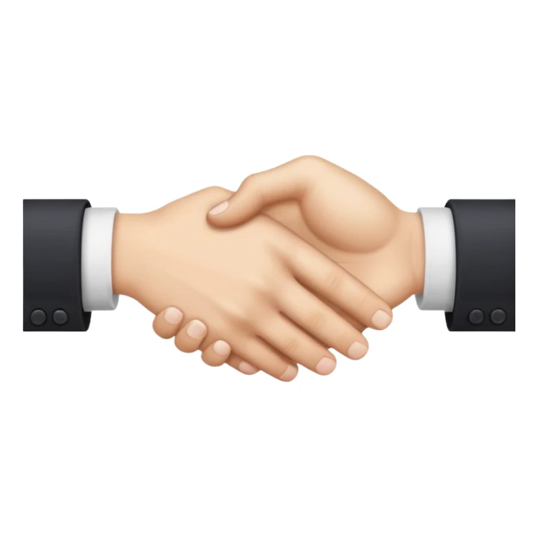 two white hands in a secret handshake sticker