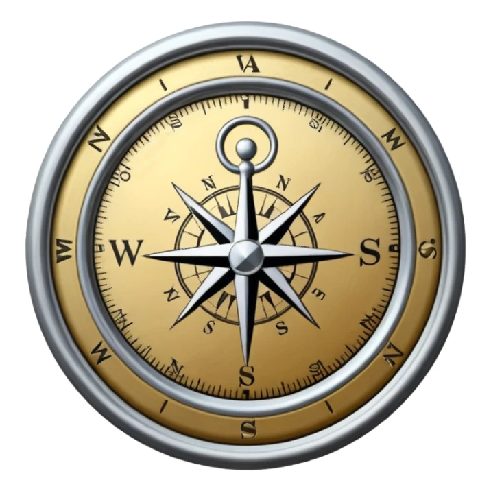 Wa seal stamp with a compass on it sticker