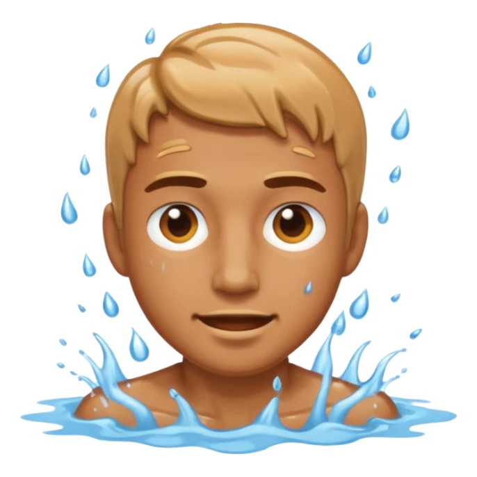 A man who falling down in river sticker