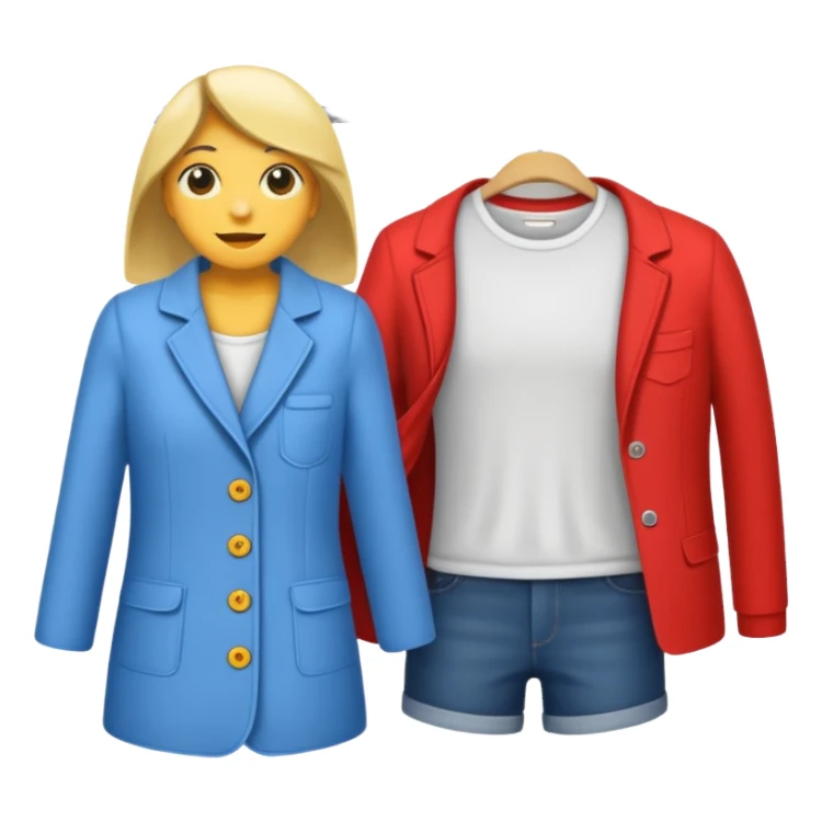 trying on clothes sticker