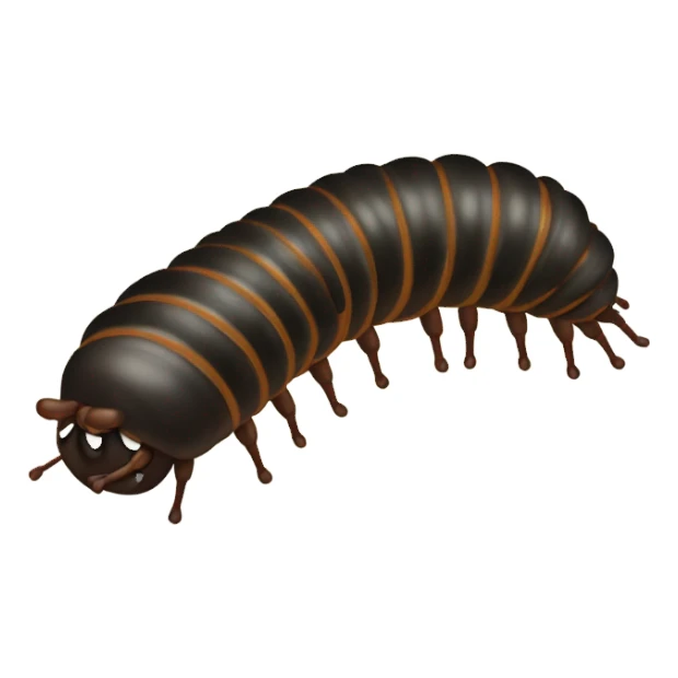 Millipede with eyes sticker