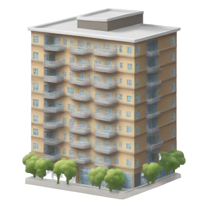 multi-storey residential building sticker