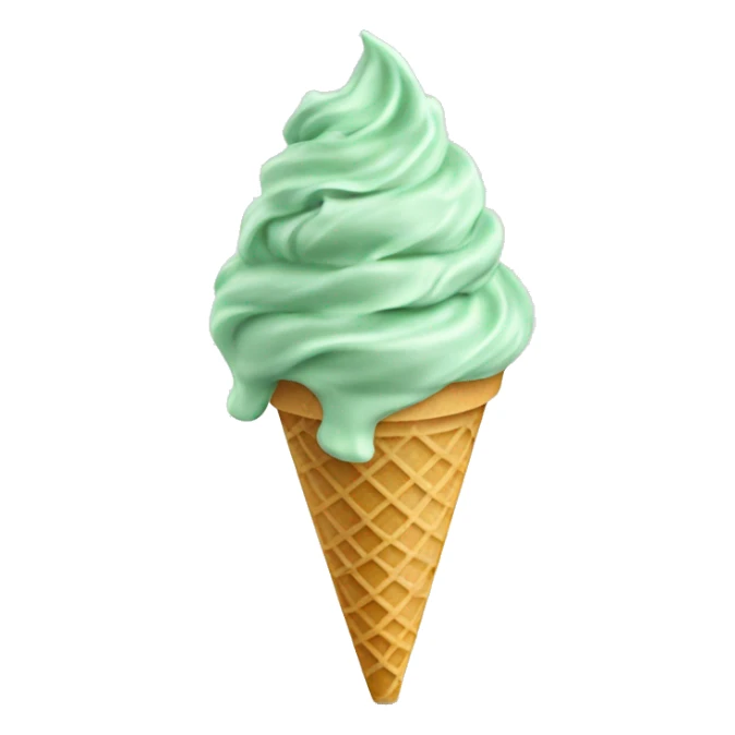 Mint chip gelato in cone sticker