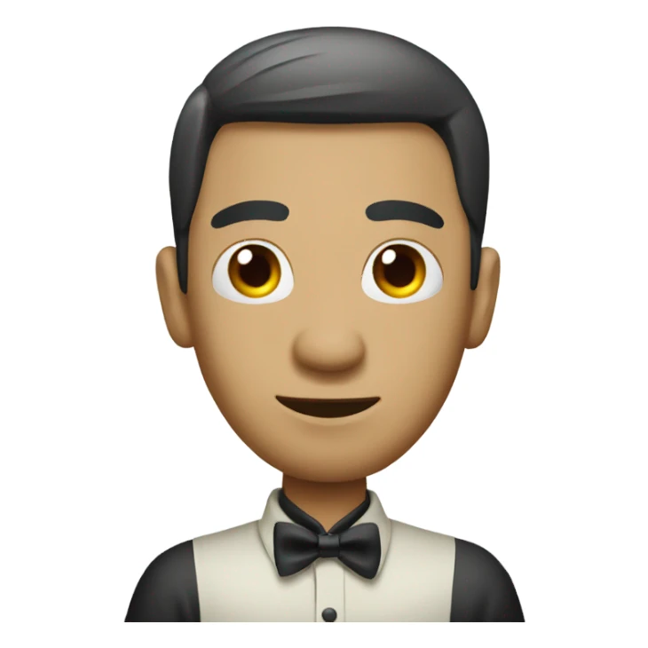 asian man playing snooker sticker