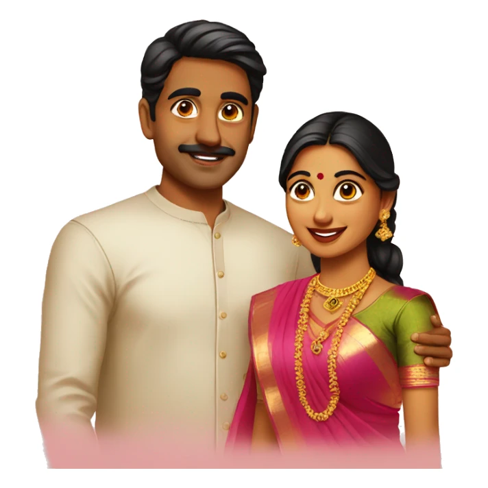South Indian couples sticker