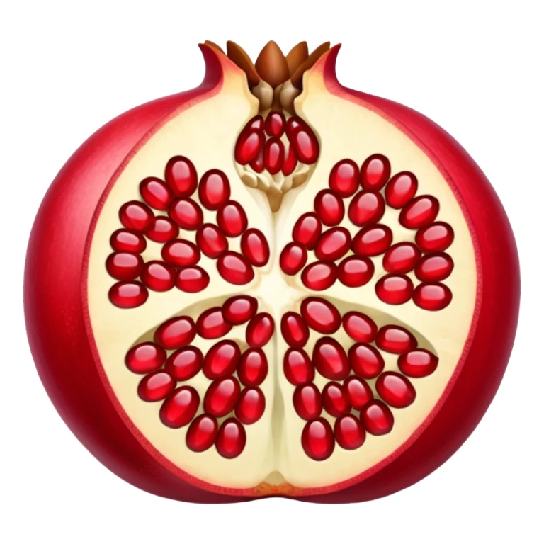 Opened pomegranate from into 4 direction  sticker
