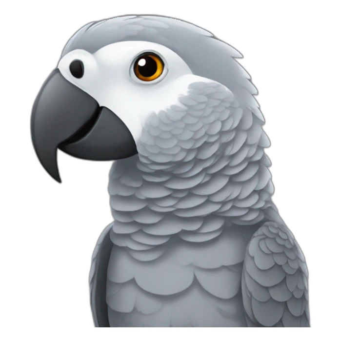African grey parrot with long lashes sticker