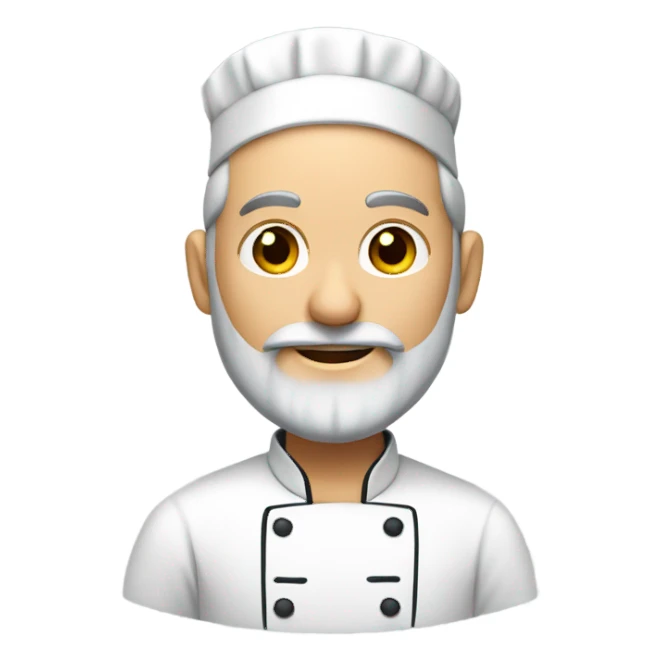 Chef rolling sushi add a gray beard sticker