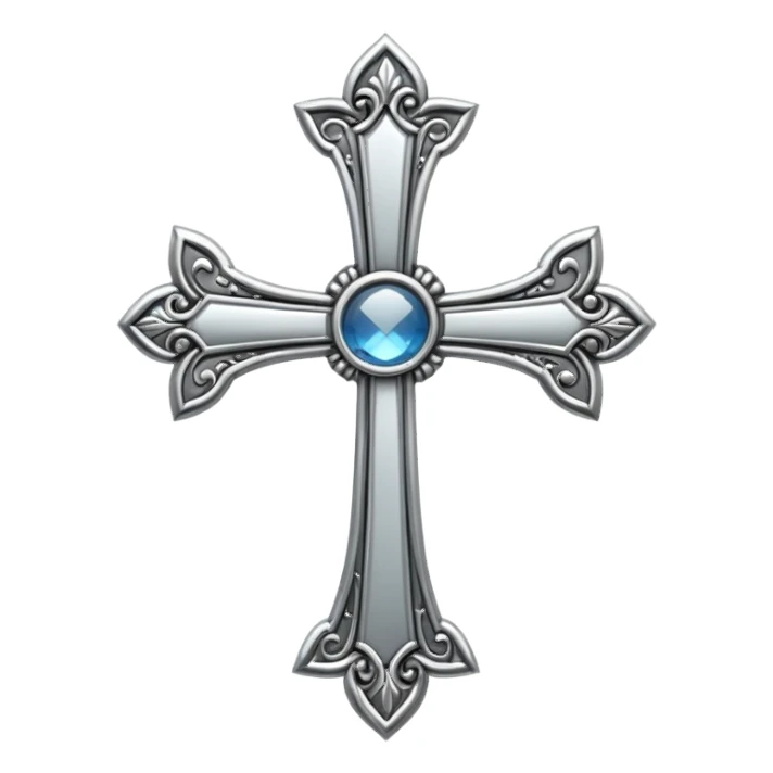 metal elegant cross sticker