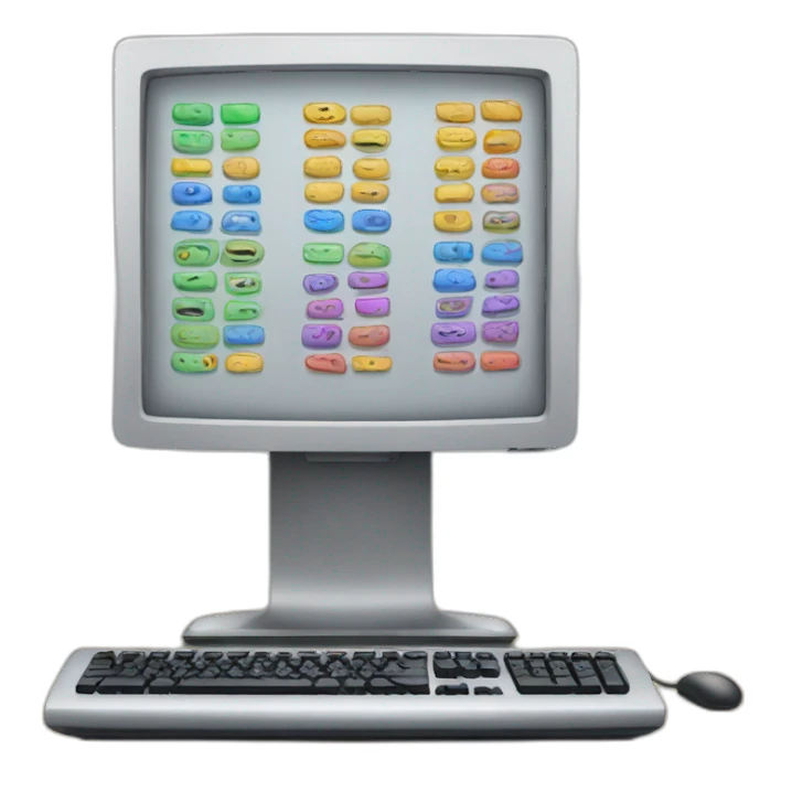 computer with loading emoji sticker