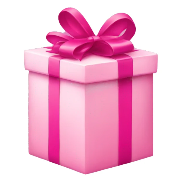 Light pink present with a hot pink bow sticker