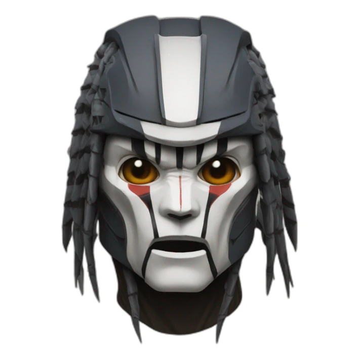 Predator, in Samouraï hyperrealistic sticker