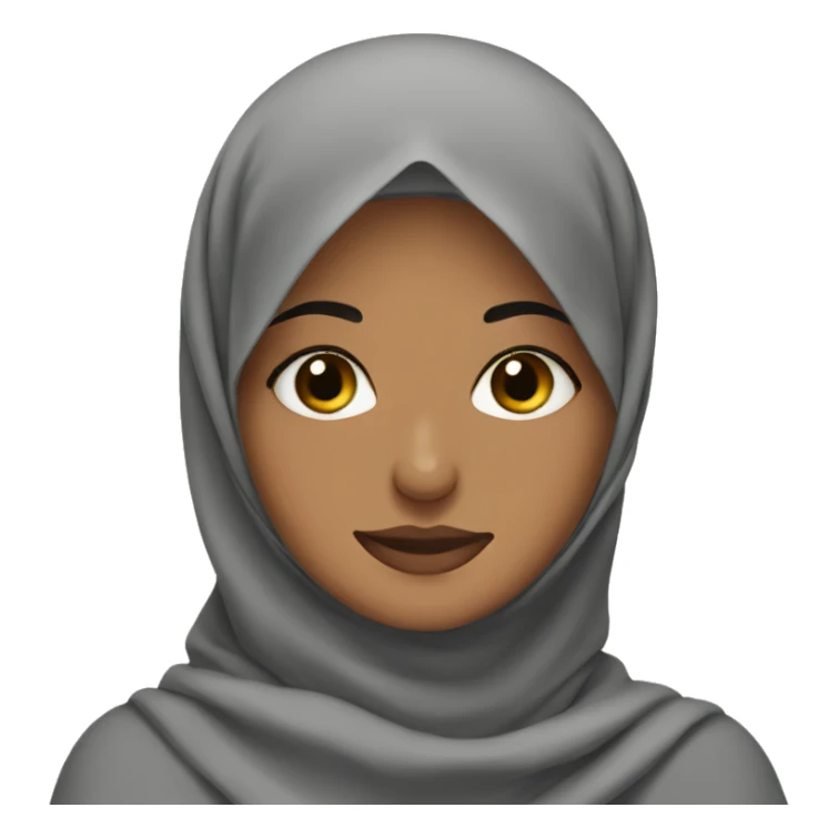Hijabi covering half her face sticker