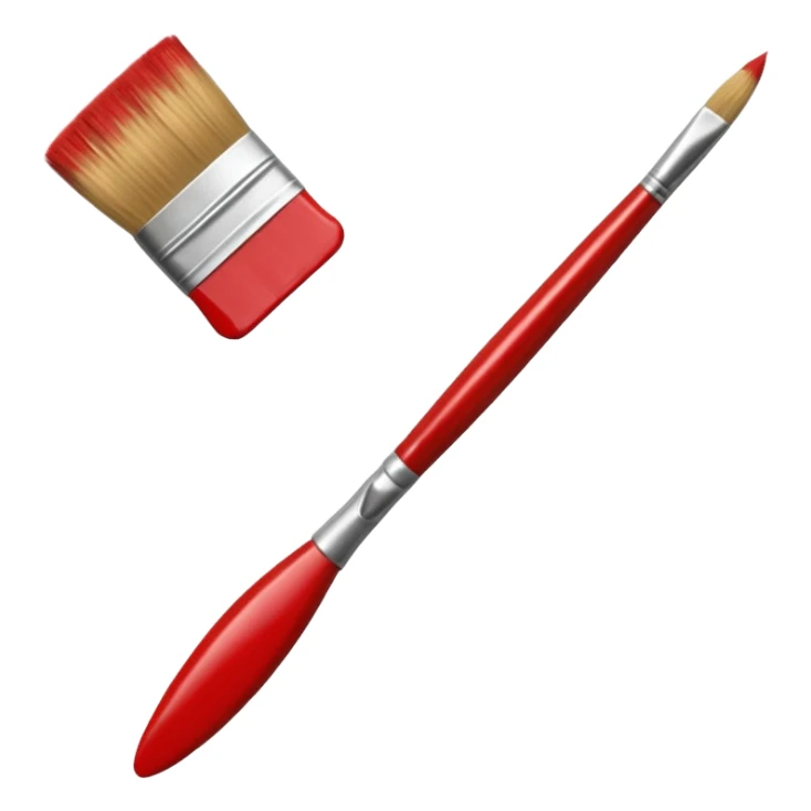 Red line painting brush sticker