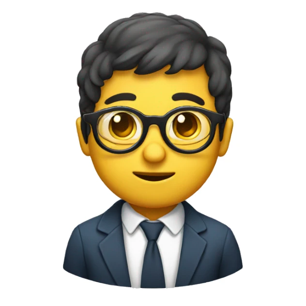 round big glasses  sticker