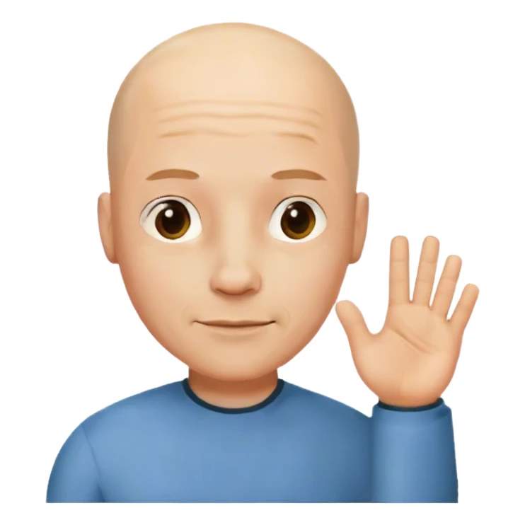 Bald guy saying ok bb sticker