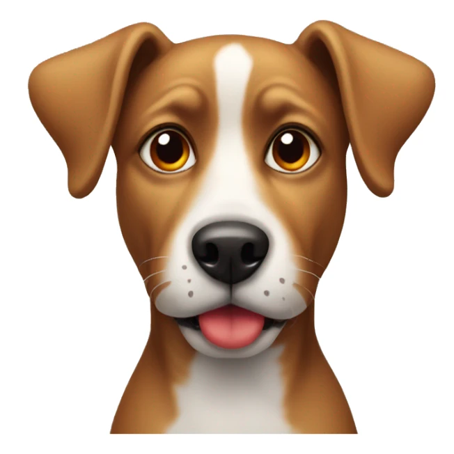 Dog with a red nose  sticker