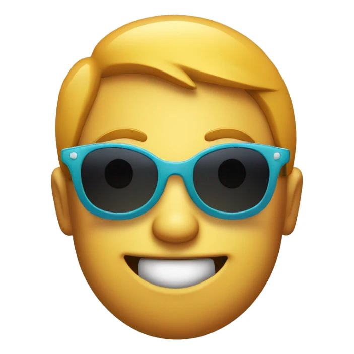 smiley face pulling sun glasses slightly down on their face with eyebrow raised  sticker