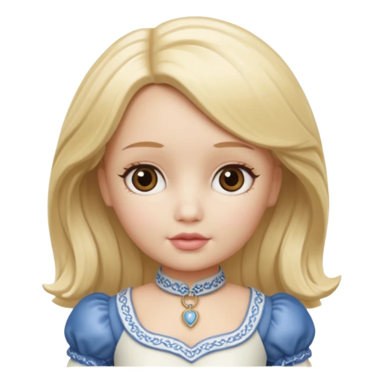 Doll with blonde hair sticker
