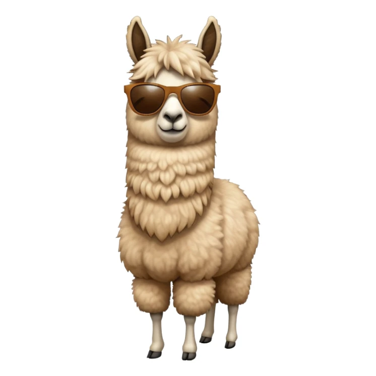 Llama with sunglasses sticker